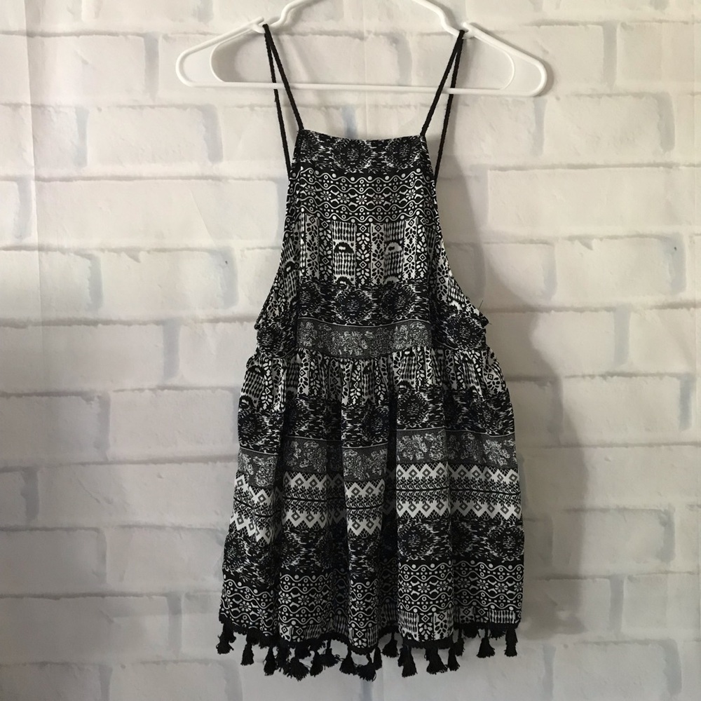 Missguided | Patterned Tassel High Neck Tank
